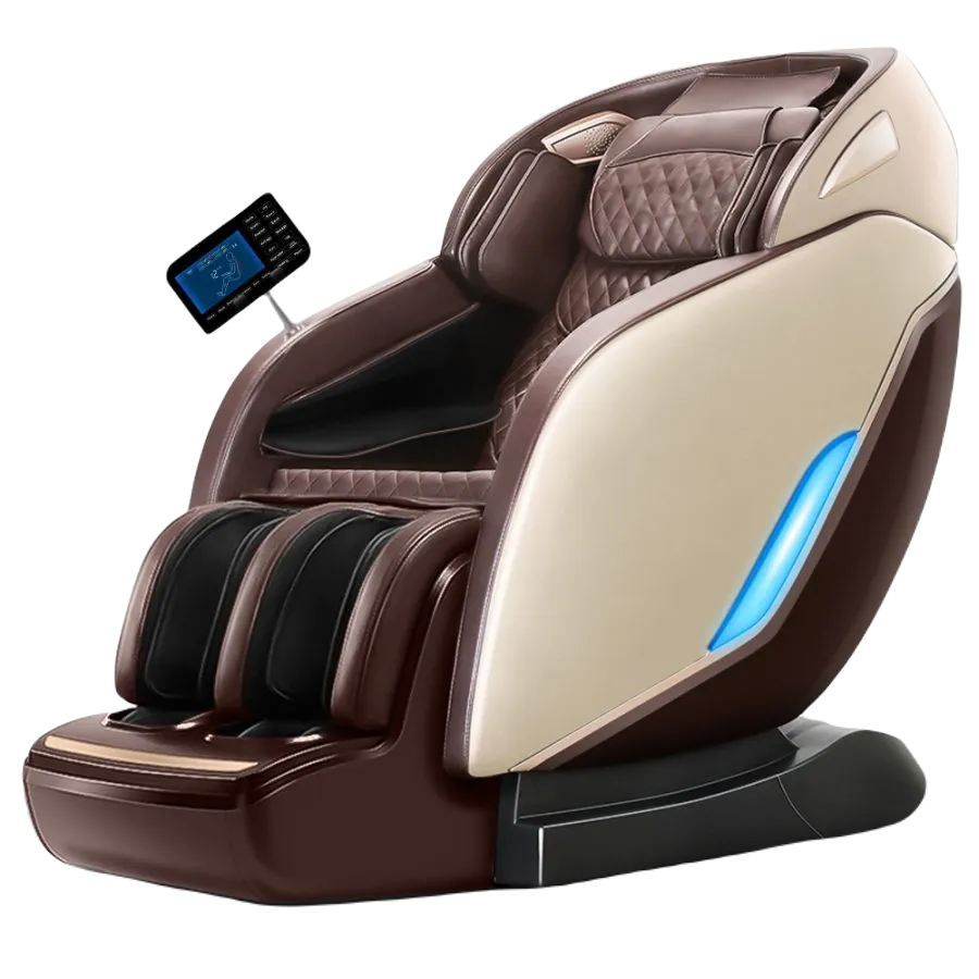 Ex Display Saturn Zero Gravity Electric Massage Chair – Coffee with Cream Contrast