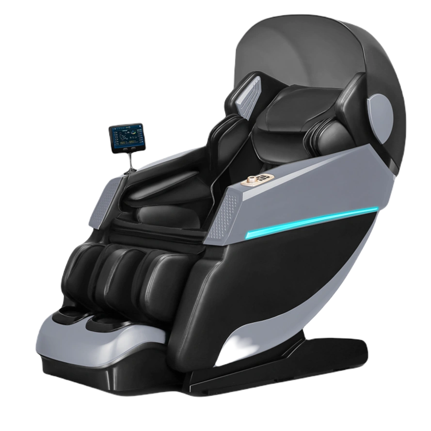 a massage chair with a remote control