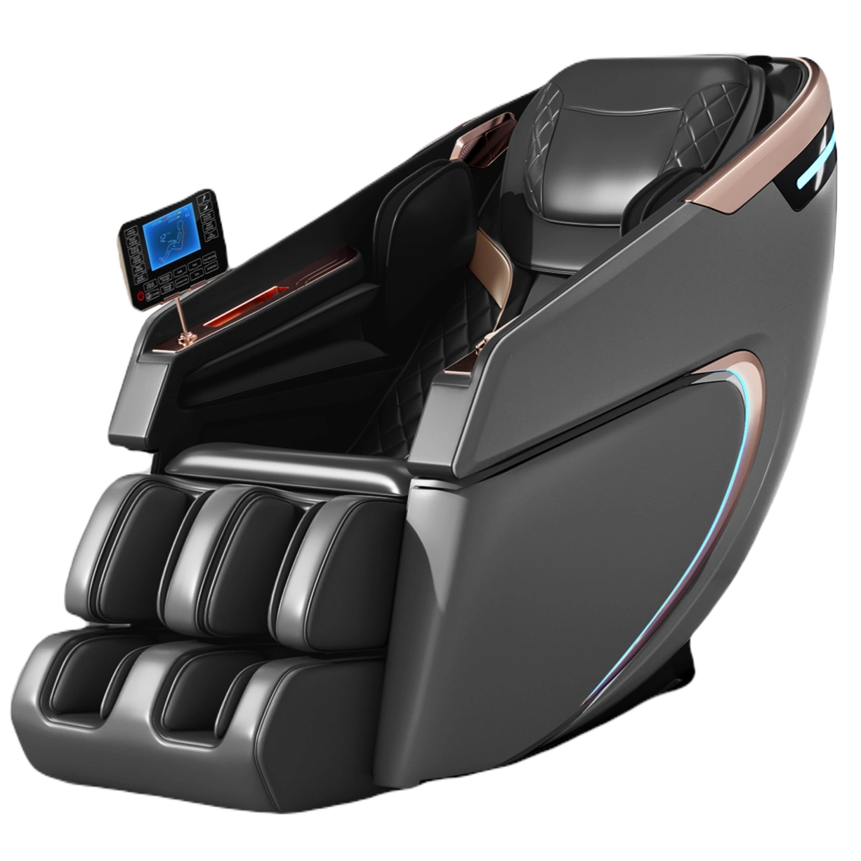 a massage chair with a remote control